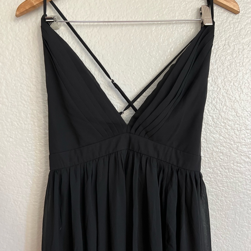 NWOT Ballroom Bliss Black Pleated Maxi Dress - Picture 4 of 8